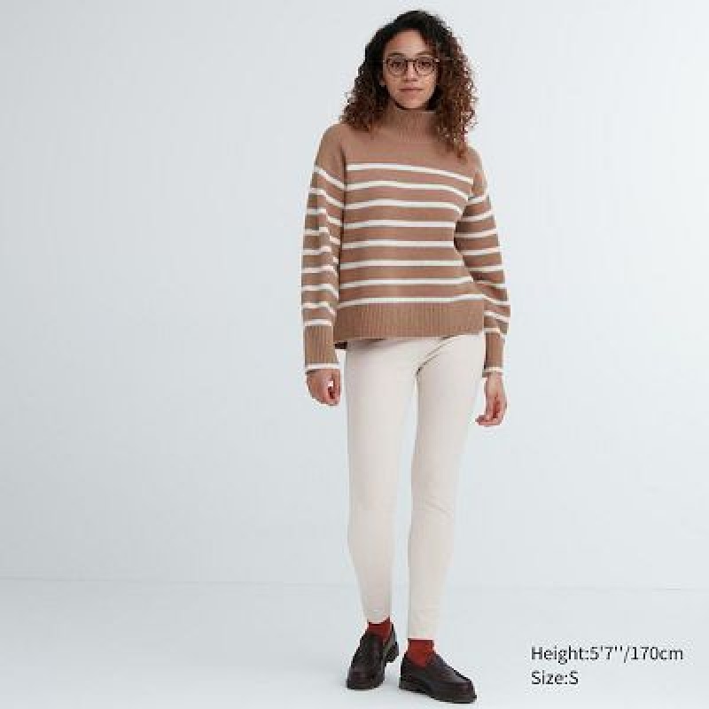 White Uniqlo HEATTECH Ultra Stretch High-Rise Women Leggings | 9783454