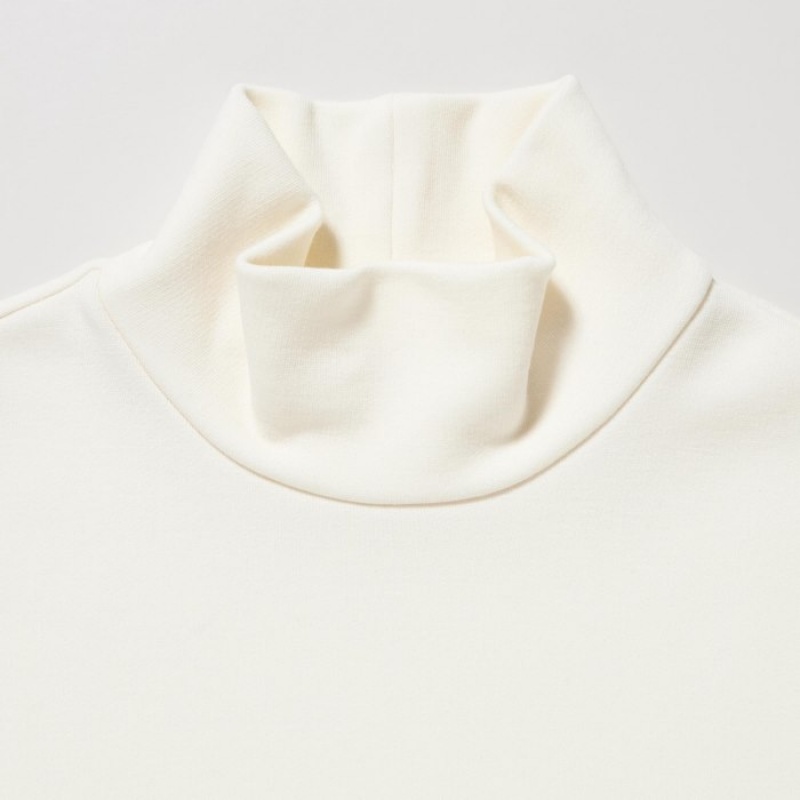 White Uniqlo HEATTECH Ultra Warm High Neck Women T Shirts | 445262