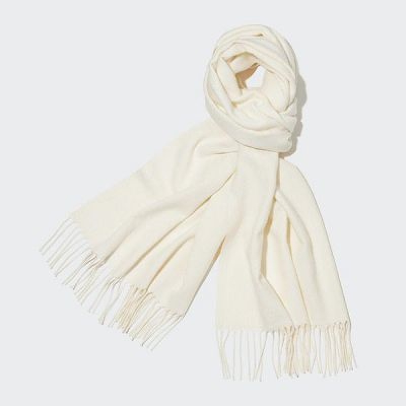 White Uniqlo HEATTECH Women Scarves | 5965529