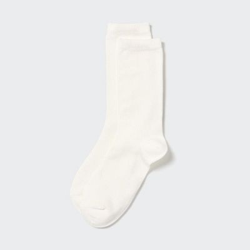 White Uniqlo HEATTECH Women Socks | 334871