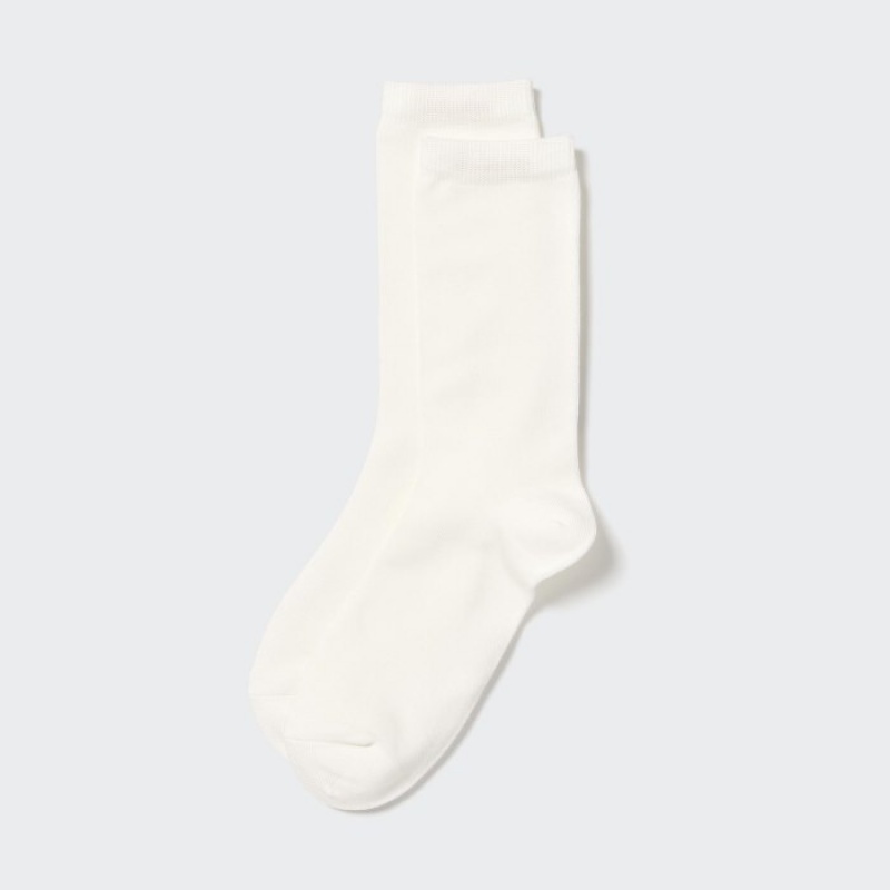 White Uniqlo HEATTECH Women Socks | 811877