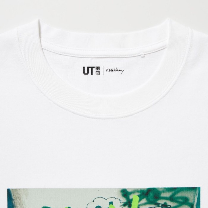 White Uniqlo Keith Haring UT Short Sleeve Women T Shirts | 2215307