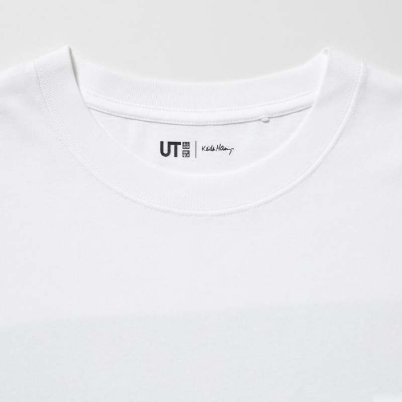 White Uniqlo Keith Haring UT Short Sleeve Women T Shirts | 4697869