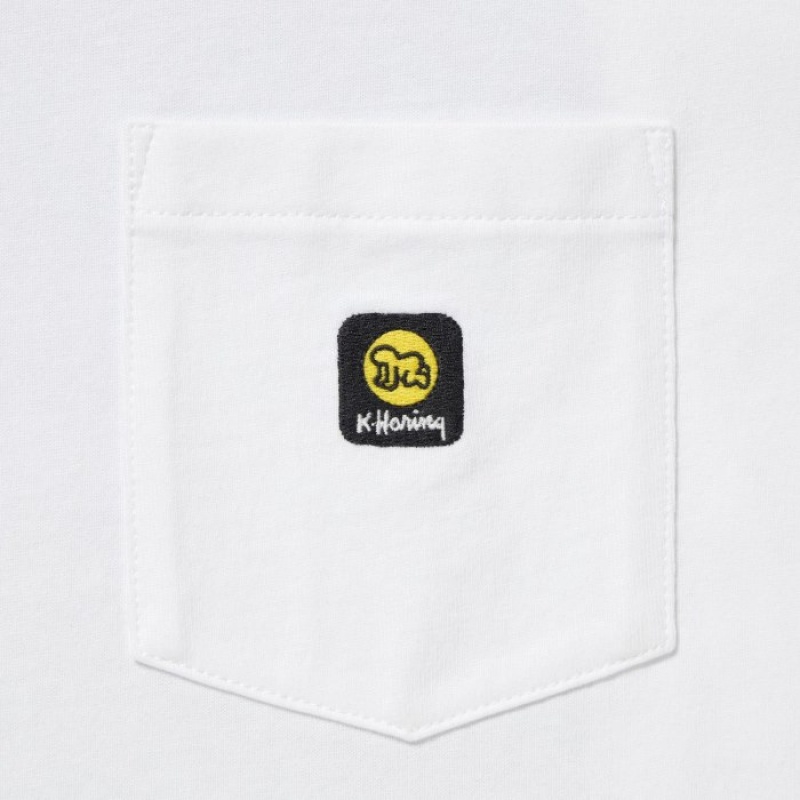 White Uniqlo Keith Haring UT Short Sleeve Women T Shirts | 4697869