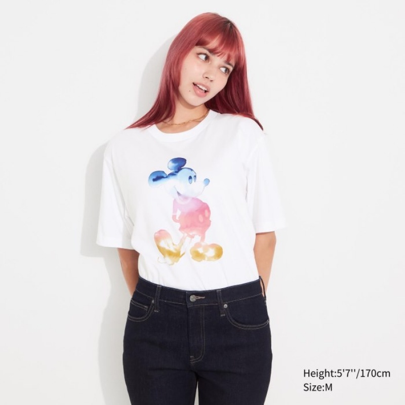White Uniqlo MAGIC FOR ALL FOREVER UT Short-Sleeve Women T Shirts | 6669324
