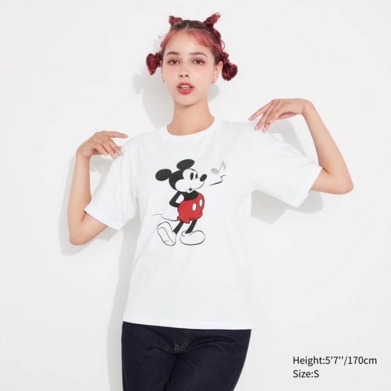 White Uniqlo MAGIC FOR ALL FOREVER UT Short-Sleeve Women T Shirts | 8083286