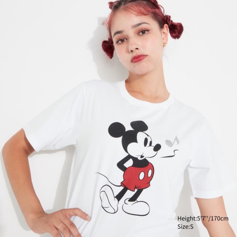 White Uniqlo MAGIC FOR ALL FOREVER UT Short-Sleeve Women T Shirts | 8083286