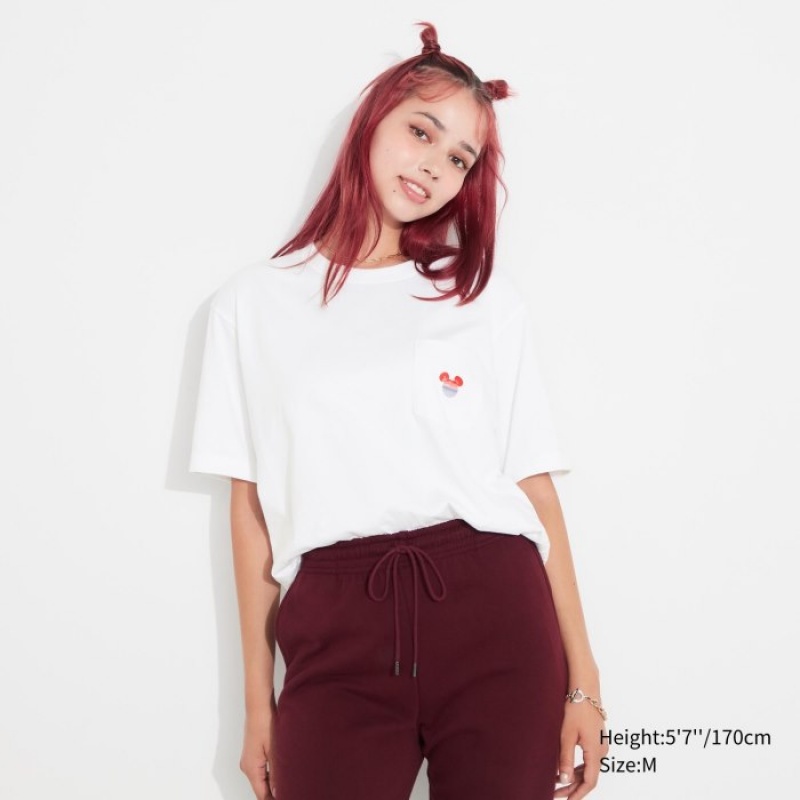 White Uniqlo MAGIC FOR ALL FOREVER UT Short-Sleeve Women T Shirts | 748233
