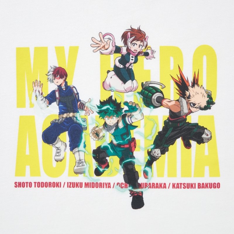White Uniqlo My Hero Academia Ut Short-sleeve Graphic Men T Shirts | 674870