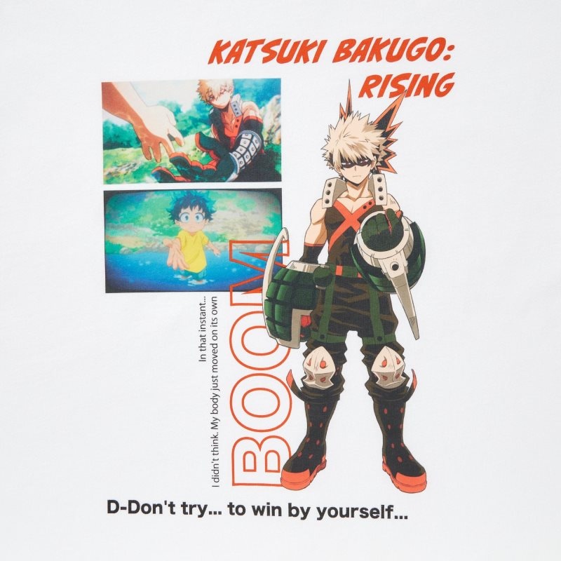 White Uniqlo My Hero Academia Ut Short-sleeve Graphic Men T Shirts | 5445032