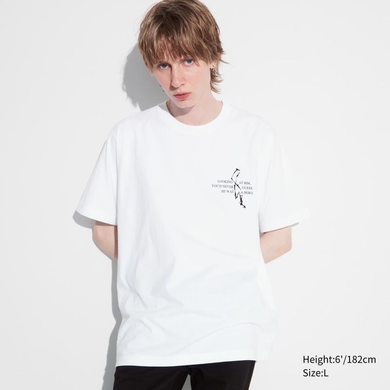 White Uniqlo My Hero Academia Ut Short-sleeve Graphic Men T Shirts | 549225