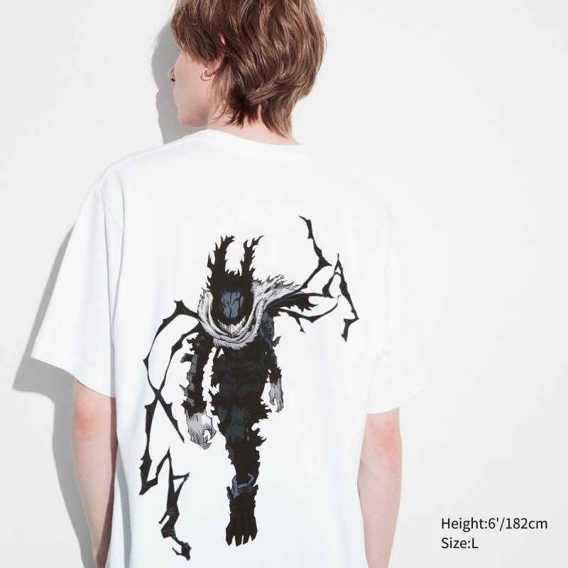 White Uniqlo My Hero Academia Ut Short-sleeve Graphic Men T Shirts | 549225