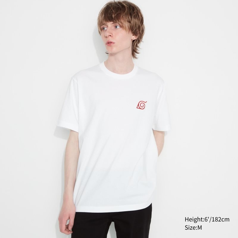 White Uniqlo Naruto Ut Short-sleeve Graphic Minato Namikaze Men T Shirts | 9464384