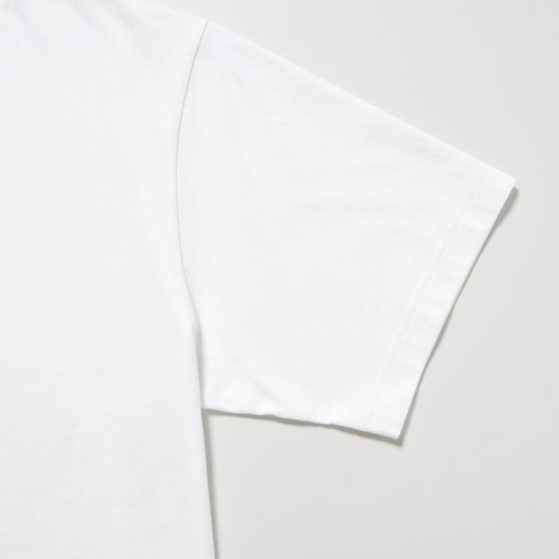 White Uniqlo PEACE FOR ALL Short-Sleeve Graphic JW Anderson Women T Shirts | 5599482