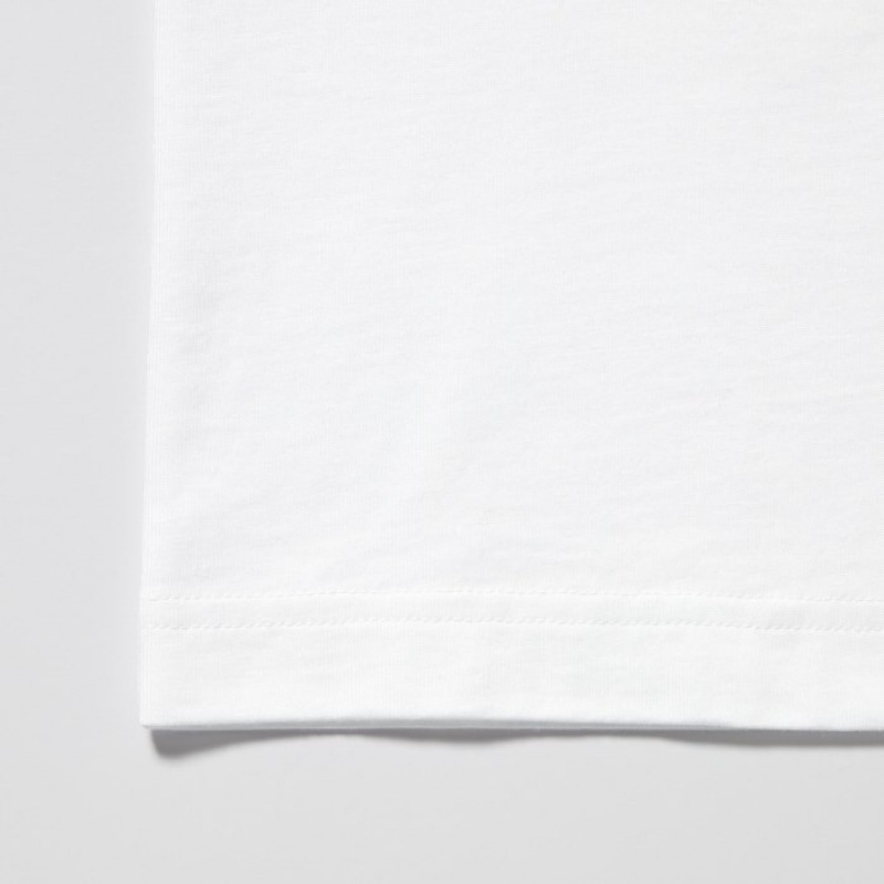 White Uniqlo PEACE FOR ALL Short-Sleeve Graphic Roger Federer Women T Shirts | 8537371