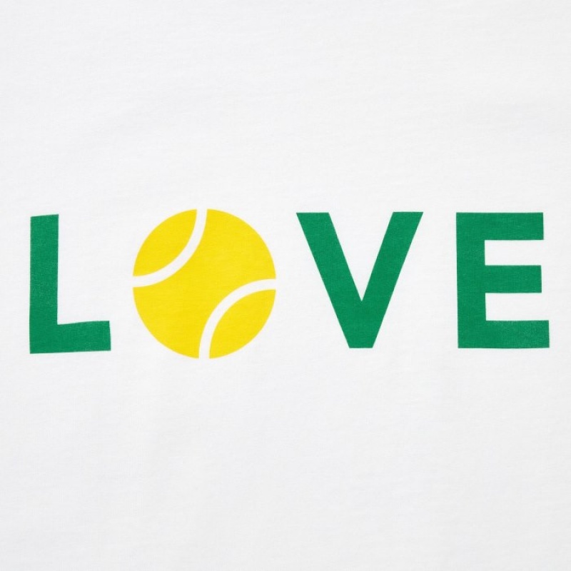 White Uniqlo PEACE FOR ALL Short-Sleeve Graphic Roger Federer Women T Shirts | 8537371