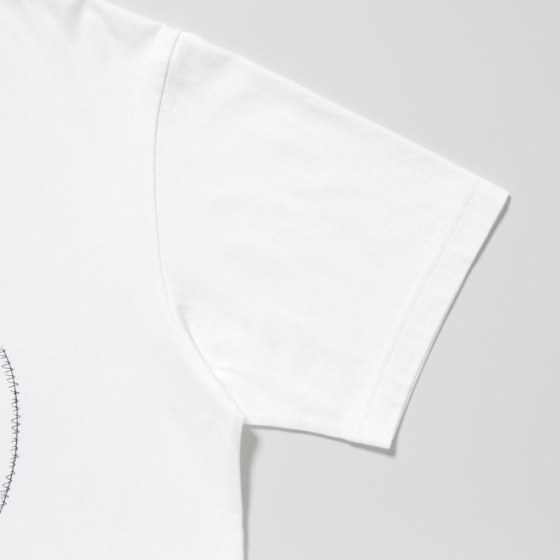 White Uniqlo PEACE FOR ALL Short-Sleeve Graphic Kaws Women T Shirts | 2467945
