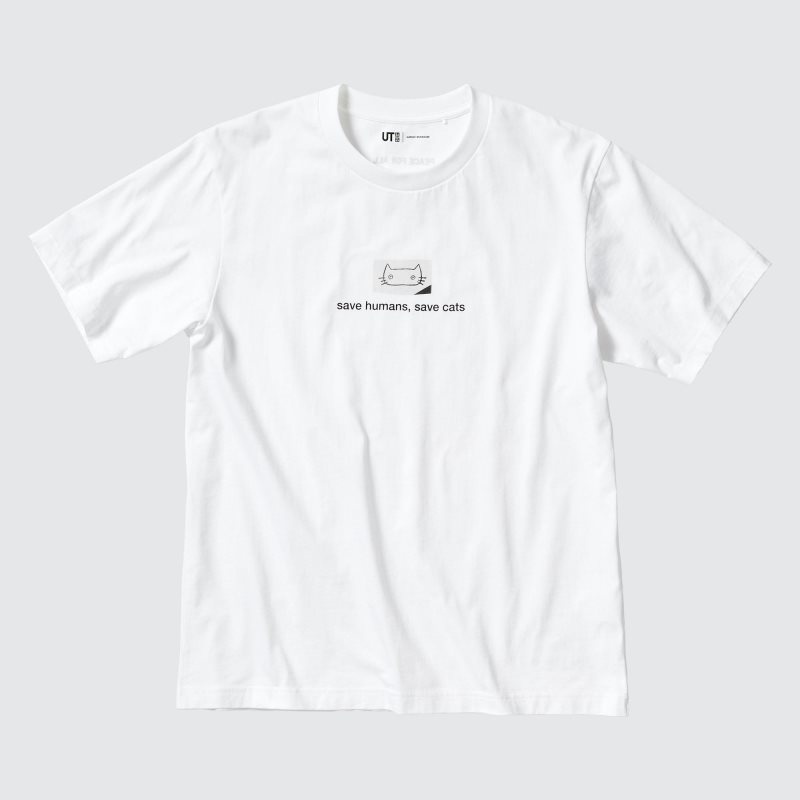 White Uniqlo PEACE FOR ALL Short-Sleeve Graphic Haruki Murakami Men T Shirts | 1644765