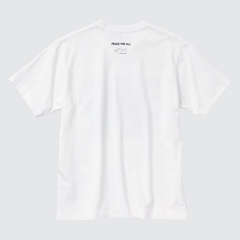 White Uniqlo PEACE FOR ALL Short-Sleeve Graphic Magnum Photos Women T Shirts | 4504337