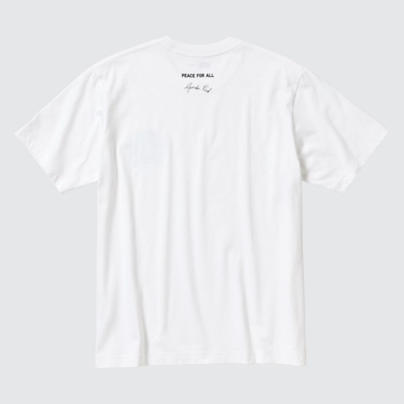 White Uniqlo PEACE FOR ALL Short-Sleeve Graphic Gordon Reid Women T Shirts | 8826167