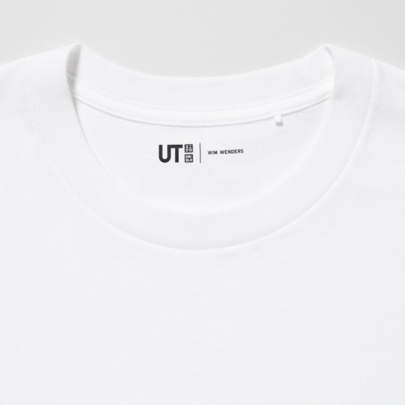 White Uniqlo PEACE FOR ALL Short-Sleeve Graphic Wim Wenders Women T Shirts | 1718539