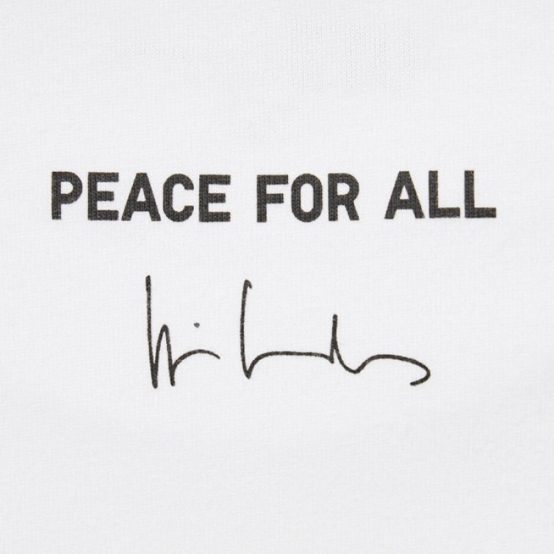 White Uniqlo PEACE FOR ALL Short-Sleeve Graphic Wim Wenders Women T Shirts | 1718539