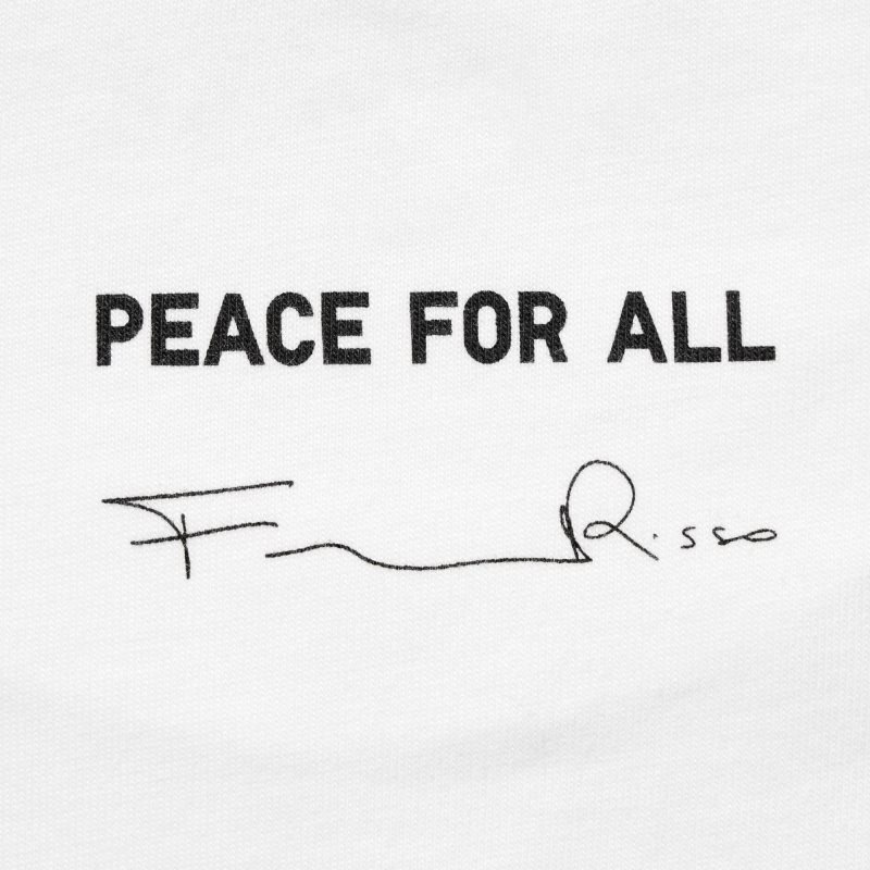 White Uniqlo Peace For All Francesco Risso Short-sleeve Graphic Men T Shirts | 7186410