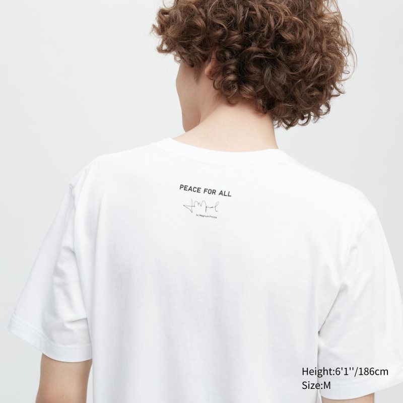 White Uniqlo Peace For All Magnum Photos Short-sleeve Graphic Men T Shirts | 7236922