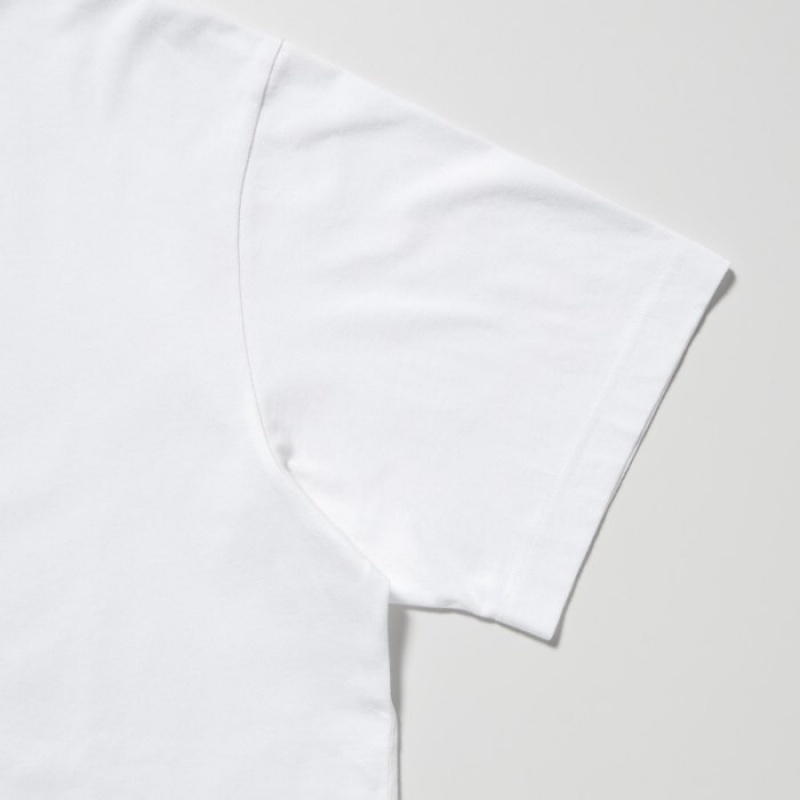 White Uniqlo Peanuts Hawaii UT Short Sleeve Women T Shirts | 2699426