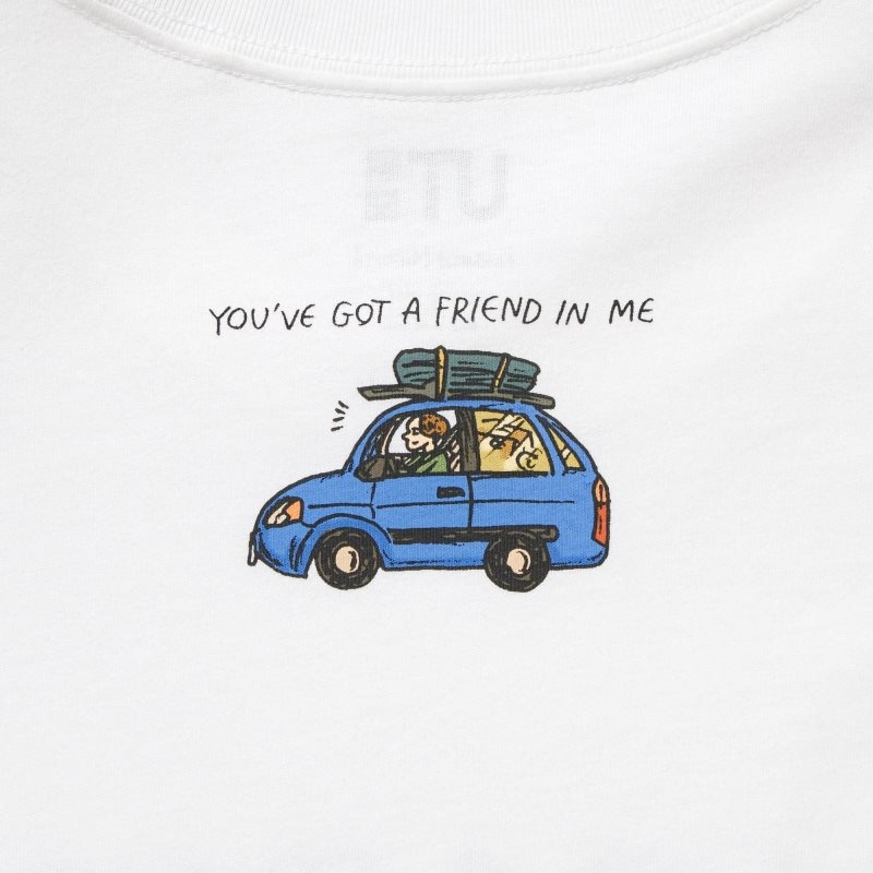 White Uniqlo Pixar Art Ut Short-sleeve Graphic Kazuma Mikami Men T Shirts | 8790834