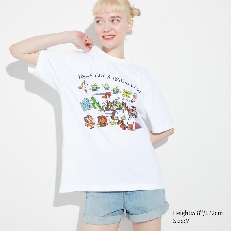 White Uniqlo Pixar Art Ut Short-sleeve Graphic Kazuma Mikami Men T Shirts | 8790834