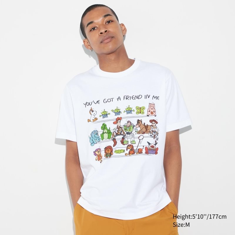 White Uniqlo Pixar Art Ut Short-sleeve Graphic Kazuma Mikami Men T Shirts | 8790834