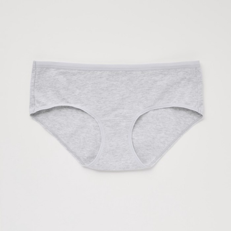 White Uniqlo Plain Hip Huggers Women Briefs | 6001664