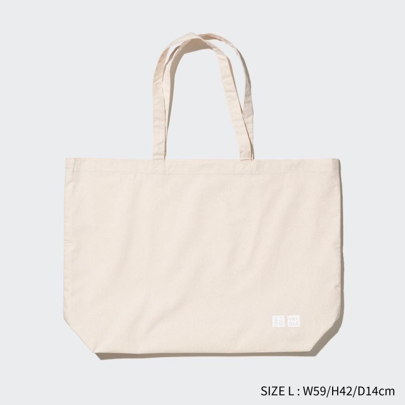 White Uniqlo Reusable Tote Medium Men Bags | 6786512