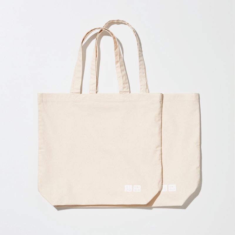 White Uniqlo Reusable Tote Medium Men Bags | 6786512