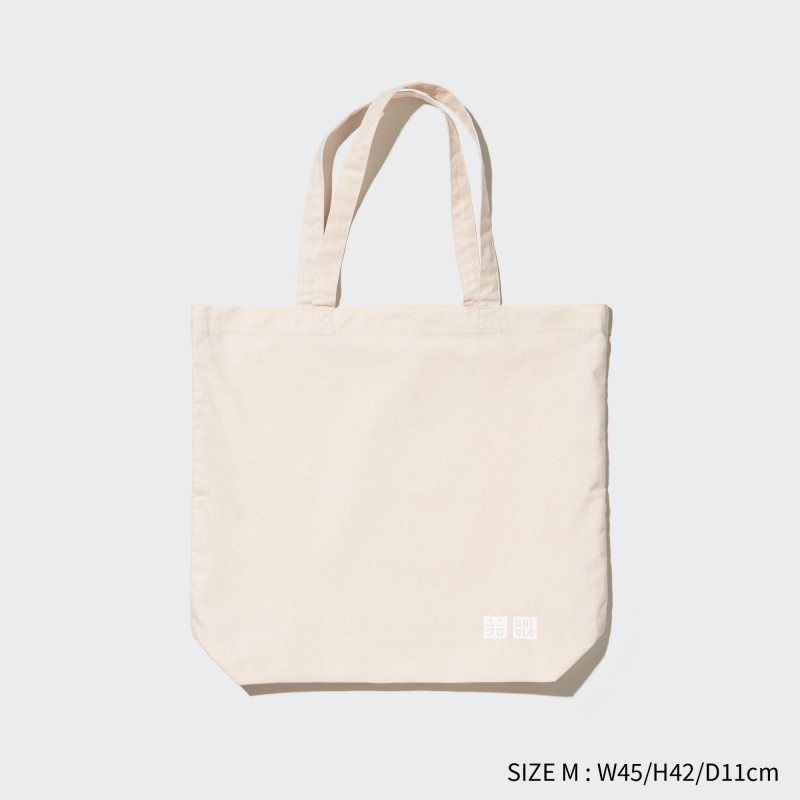 White Uniqlo Reusable Tote Medium Men Bags | 6786512