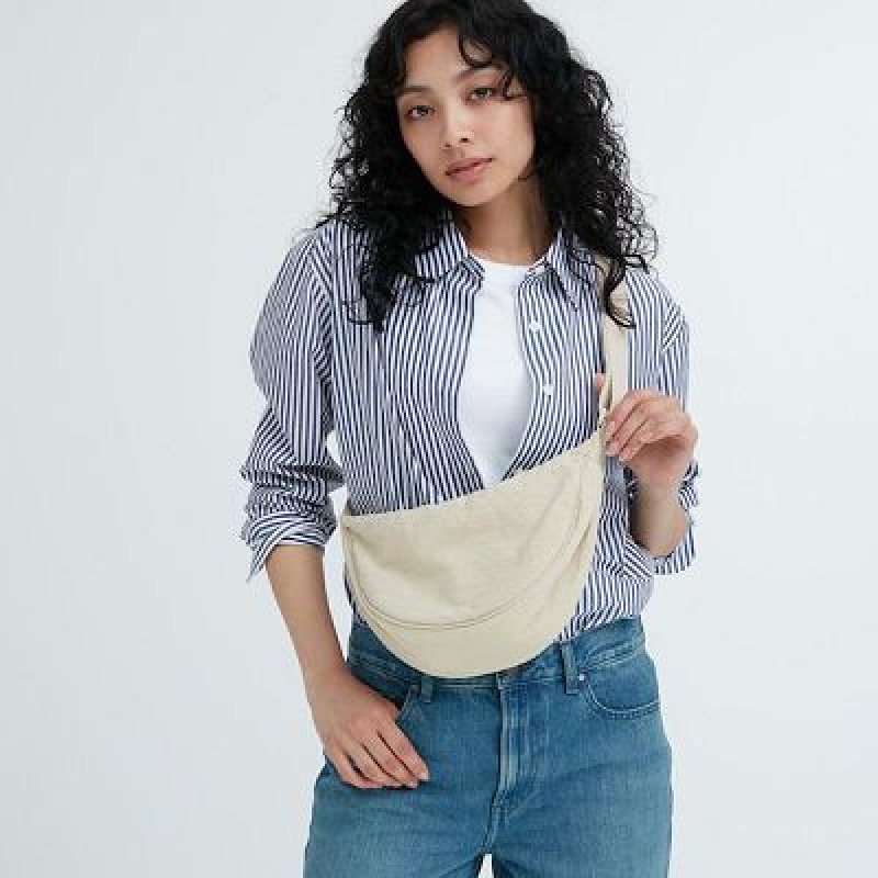 White Uniqlo Round Mini Women Crossbody Bags | 273646