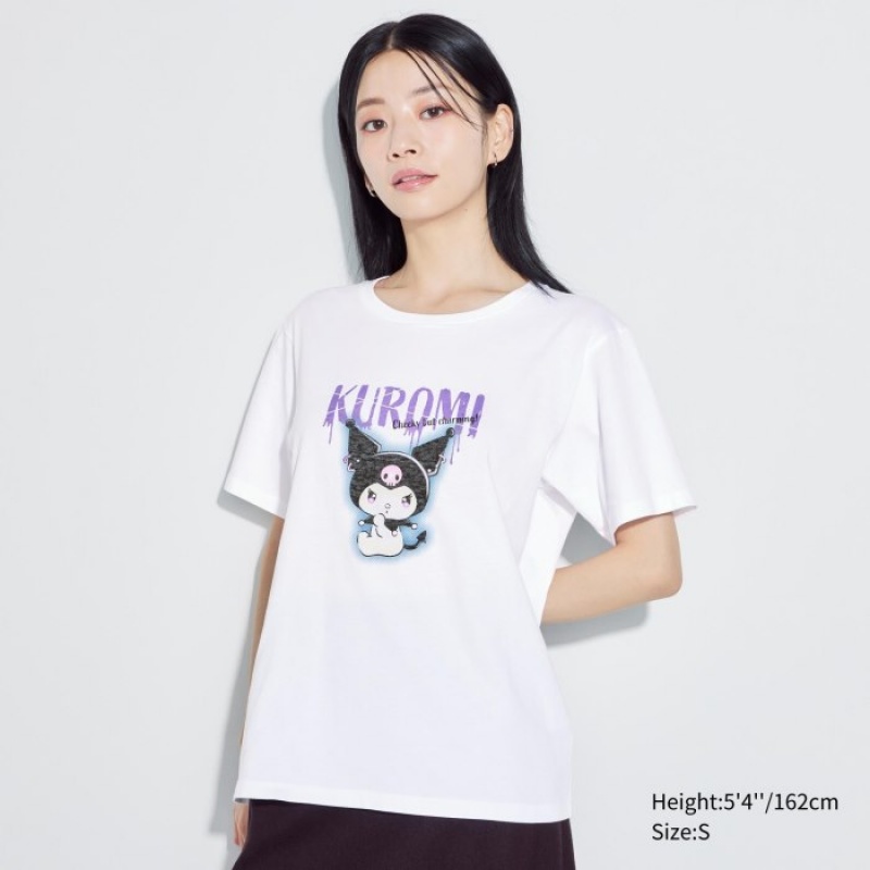 White Uniqlo Sanrio characters UT Short-Sleeve Women T Shirts | 7584856