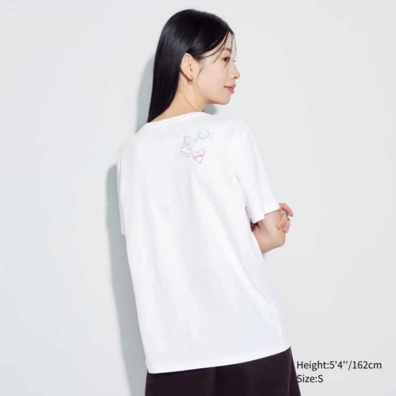 White Uniqlo Sanrio characters UT Short-Sleeve Women T Shirts | 7584856