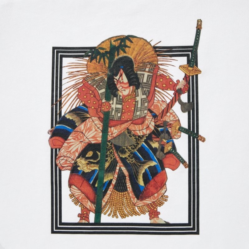 White Uniqlo Shochiku Kabuki Ut Short-sleeve Graphic Men T Shirts | 7704868
