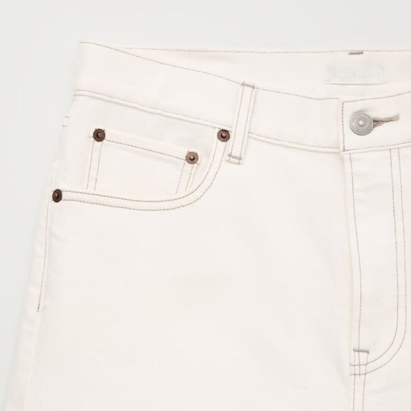 White Uniqlo Slim Fit Men Jeans | 2766815