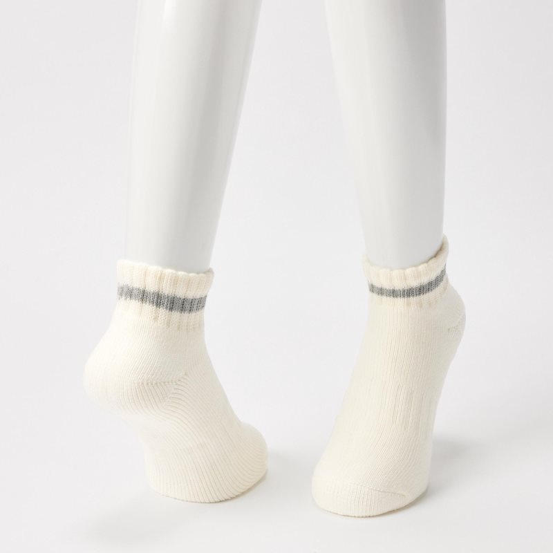 White Uniqlo Soft Pile Short Men Socks | 7592139