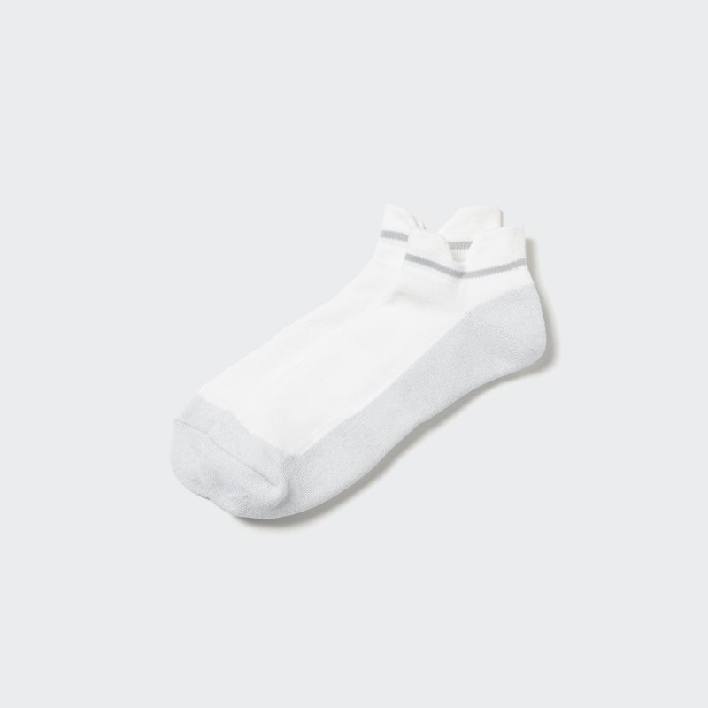 White Uniqlo Sports Pile Short Men Socks | 630268