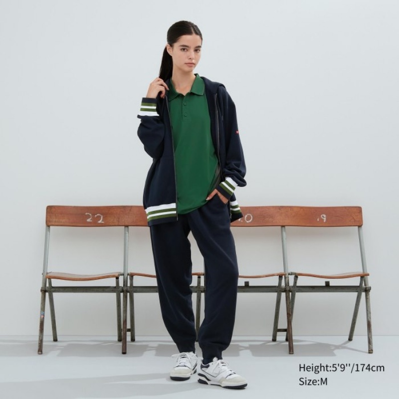 White Uniqlo Sweat Full-zip Women Hoodie | 6120004