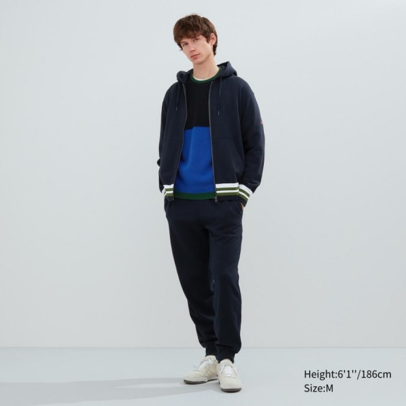 White Uniqlo Sweat Full-zip Women Hoodie | 6120004