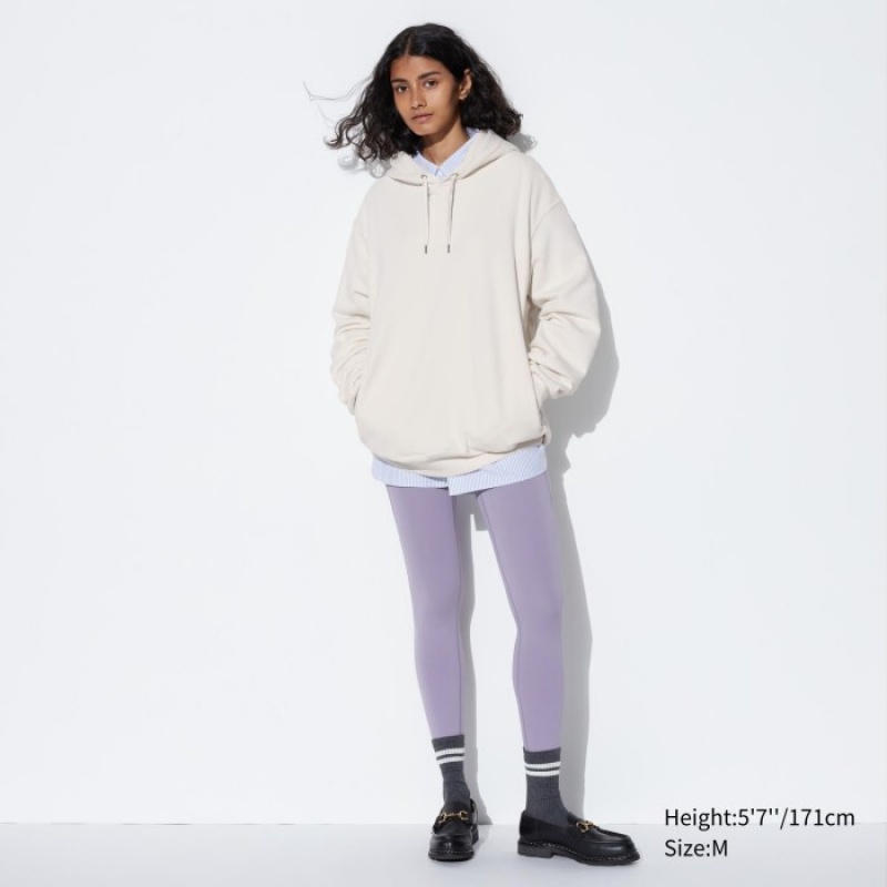 White Uniqlo Sweat Pullover Women Hoodie | 3769424