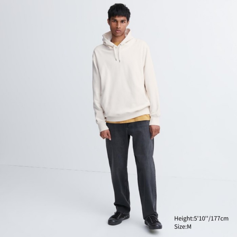 White Uniqlo Sweat Pullover Women Hoodie | 3769424