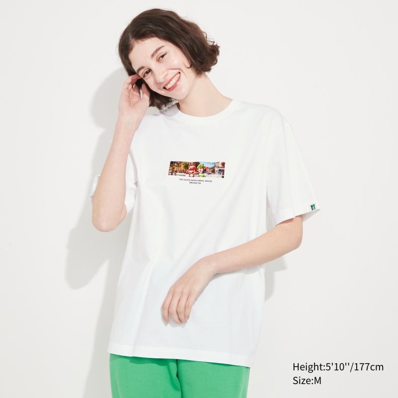 White Uniqlo The Super Mario Bros. Movie Ut Short Sleeve Graphic Men T Shirts | 9923410