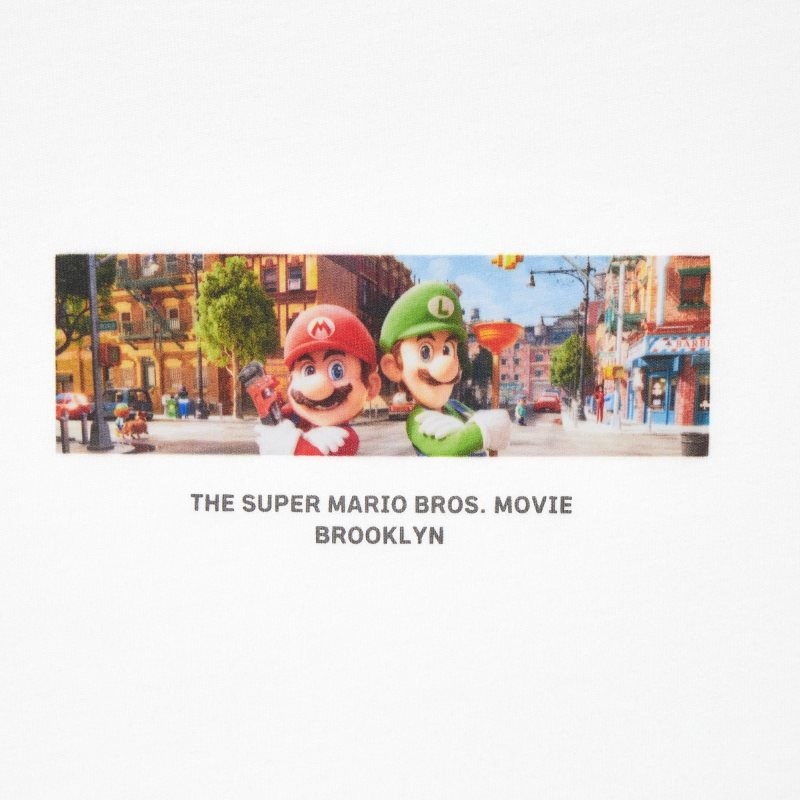 White Uniqlo The Super Mario Bros. Movie Ut Short Sleeve Graphic Men T Shirts | 9923410