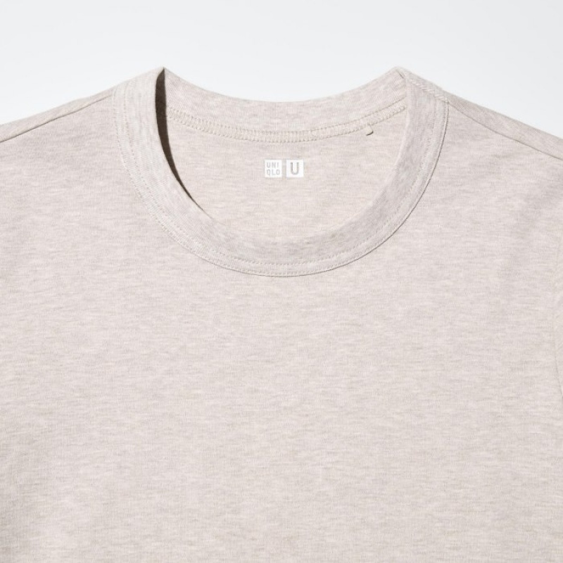 White Uniqlo U Crew Neck Short-sleeve Women T Shirts | 615469